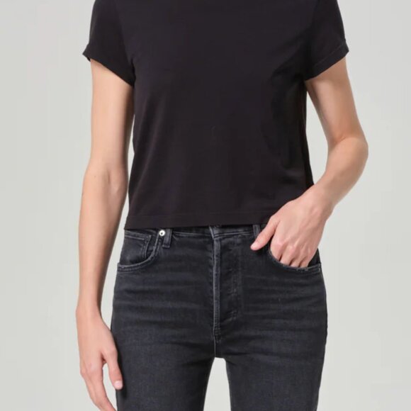 AGOLDE Riley High Rise Straight Crop (STRETCH) In Panoramic - Picture 5 of 7